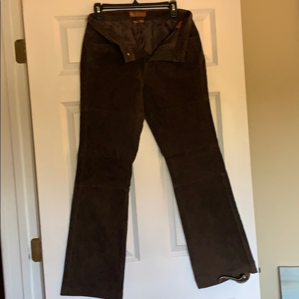 Vintage Women’s Brown Suede Leather Jeans